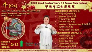 The Ox  2024 Chinese Zodiac 12 Animal Signs Outlook [upl. by Hassi]