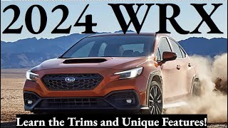 2024 Subaru WRX Trims Key Features and More [upl. by Aokek]