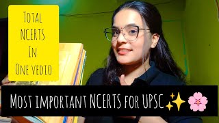 Most important NCERTS for UPSC✨🌸 Total NCERTS books for UPSC 👍 All subjects NCERTS in one vedio🌸 [upl. by Krissy]