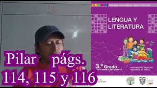 Pilar págs 114 115 y 116 Texto de Lengua y Literatura 3º EGB [upl. by Ttocs124]