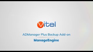 ADManager Plus Backup Addon  ManageEngine [upl. by Mayram]