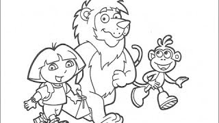 Dora the Explorer Coloring Book  Full Game 2014 [upl. by Kimball33]