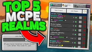 Top 5 Realms SMP To Join REALM CODE  Minecraft Pocket Edition PE 10 Xbox PS4 Switch [upl. by Latsyrc]