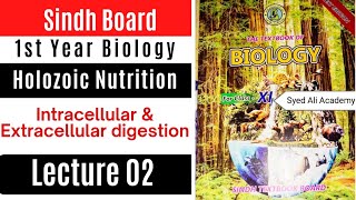 intracellular and extracellular digestion  class 11 Biology sindh board new book [upl. by Leonelle]