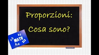 Proporzioni Cosa sono [upl. by Sadoc]