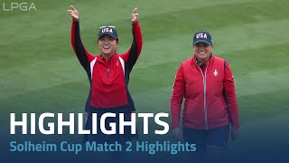 Solheim Cup 2024  Match 2 Highlights [upl. by Harrod]