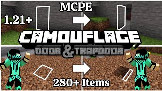 Camouflage Doors amp Trapdoors Addon MCPE 121  Mine Fire Bro minecraft [upl. by Anawak32]