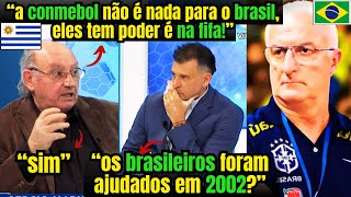 BIZARRO URUGUAIOS RECLAMANDO QUE O BRASIL É AJUDADO PELA FIFA quotNA FIFA SÃO PODEROSOSquot [upl. by Menendez]