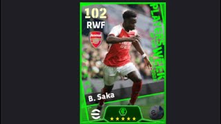 Signing 102 rated B Saka in first attempt efootball 2024 mobile [upl. by Berenice]