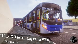 112L10 TERM LAPA BETA com o MILLENNIUM V MB O500UA da SAMBAÍBA Proton Bus Simulator [upl. by Murrah]