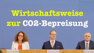 Gutachten der quotWirtschaftsweisenquot zur CO2Bepreisung  BPK 12 Juli 2019 [upl. by Aihsenor213]