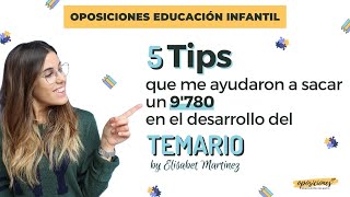 TEMARIO OPOSICIONES INFANTIL un😲 978👩‍🏫 los 5 TIPS que me ayudaron [upl. by Randene]