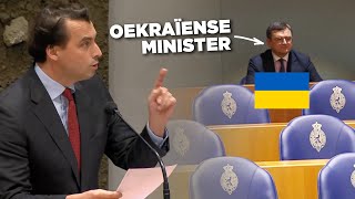 Baudet tegen Oekraïense minister Kies voor vrede  FVD [upl. by Rickie933]