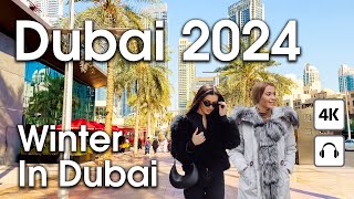 Dubai 🇦🇪 Winter in Dubai  4K  Walking Tour Сompilation [upl. by Odraode]