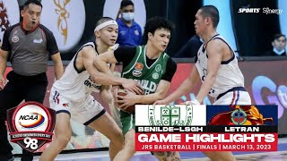 NCAA Season 98 JBB Game Highlights  Letran vs LSGH  Finals  Game 1 March 13 2023 [upl. by Sakmar742]