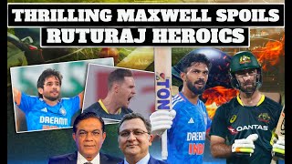 Thrilling Maxwell spoils Ruturaj Heroics  Ind V Aus 3rd T20  Caught Behind [upl. by Taggart917]