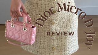 Dior Lady Micro DJoy Bag Review  Outfits Bag Size and Whether I Would Buy Other Lady Dior Bags [upl. by Nitnert]