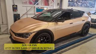 Calag Beschriftung  Vollfolierung in Gold eine KIA EV6 für die Garage Greub in Wynau [upl. by Ytissac]