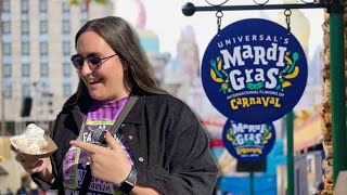 TRYING ALL OF THE FOOD AT UNIVERSAL ORLANDO MARDI GRAS [upl. by Boni]