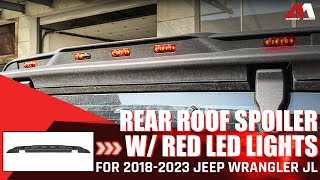 Install American Modified Rear Roof Spoiler wRed LED Lights for 1823 JL [upl. by Dosh]