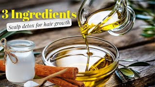 How To Detox Your Scalp For Fast Hair Growth  DIY Scalp Detox Scrub 3 Ingredients [upl. by Lavery]