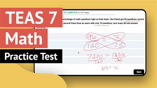 TEAS 7 Math Practice Test  Every Answer Explained [upl. by Fennelly645]