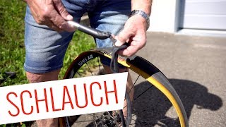 Fahrrad SCHLAUCH WECHSELN Unterwegs  Pannenhilfe  Fahrradorg [upl. by Bannister]