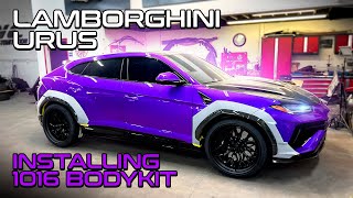 2023 LAMBORGHINI URUS PERFORMANTE INSTALLING 1016 INDUSTRIES WIDEBODY KIT [upl. by Anaitak571]