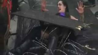 TNA  Daffney Chokeslammed through Barbed Wire Board [upl. by Nelaf]