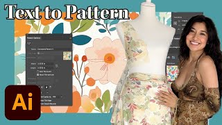 Designing Fabric with Illustrator’s NEW Text to Pattern  Adobe Creative Cloud [upl. by Brent]