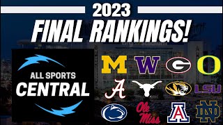 2023 Final College Football Rankings  CFB Top25 [upl. by Akenahs]