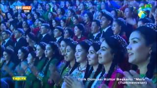 Turkmen president singing 2015 Guinness record song [upl. by Oivaf]