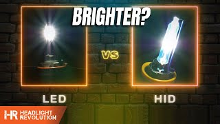 HID vs LED  Which is Brighter 35w HID 55w HID and 5 Popular LED Bulbs [upl. by Thornie112]