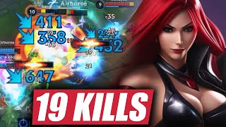 Wild Rift katarina Gameplay 19 kills in Season 12 Build amp Runes [upl. by Egrog]