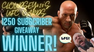 Cloudsey420s UFC Cards 1250 subscriber giveaway WINNER THANK YOU for all the crazy support [upl. by Eibbed]