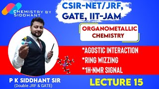 OMC Lec 15 Agostic Interaction Ring Wizzing No of 1HNMR Signal Chemistry By Siddhant Sir [upl. by Arikehs]