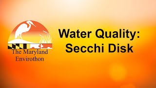 Water Quality Secchi Disk [upl. by Sheeran]