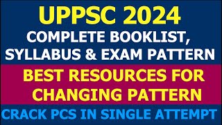 UPPSC 2024 BOOKLISTSYLLABUS amp EXAM PATTERNHow to Crack UP PCS 2024UPPCS PRE PREPARATION STRATEGY [upl. by Lief835]