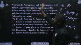 Assertion In Ascomycetes and Basidiomycetes well distinct Dikaryophase present during sexual li [upl. by Gilberto]