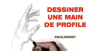 Apprendre comment dessiner une main de profil facilement [upl. by Nhoj]