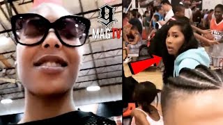 Moniece Pulls Up On quotBDquot Lil Fizz amp Girlfriend Apryl At Sons BBall Game [upl. by Micah]