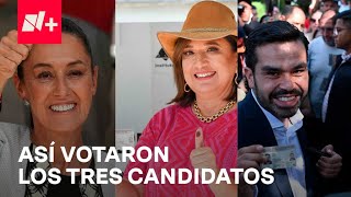 VIDEO Así fue la votación de los tres candidatos a la presidencia de México  N [upl. by Anyl]