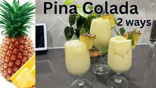 Pina Colada Alcoholic and non alcoholic  cocktail mocktail piñacolada [upl. by Atalie133]