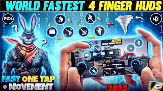 BEST 4 FINGER CUSTOM HUD IN FF  BETTER THAN PC PLAYERS 4 FINGER CLAW FREE FIRE CUSTOM HUD 99 GAMER [upl. by Baal]