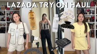 88 LAZADA TRY ON HAUL SUPER NICE CLOTHES SKIN amp BODY CARE MAKEUP TECH ETC  ASHLEY SANDRINE [upl. by Maffei]