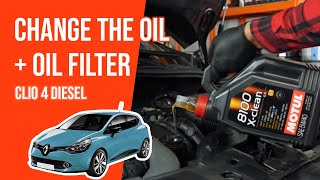 Change the oil and the oil filter Clio mk4 15 dCi 🛢 [upl. by Iey]