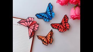 ORIGAMI BUTTERFLY BOOKMARK [upl. by Ambert]