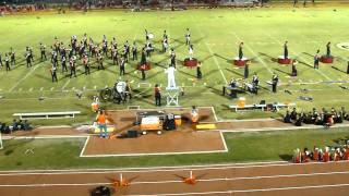 Delcambre High School Marching Band  DHS vs CHS Halftime performance 102711 [upl. by Ahsinaw]