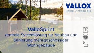 ValloSprint  Zentrale Systemlösung für Neubau und Sanierung von mehrgeschossigen Wohngebäuden [upl. by Lledner]