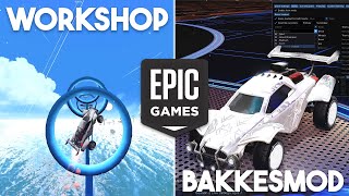 HOW TO PLAY Workshop Maps amp DOWNLOAD Bakkes Mod on Rocket League EPIC GAMES [upl. by Noguchi]